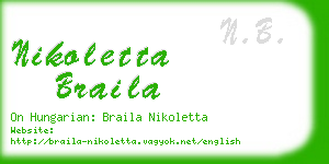 nikoletta braila business card